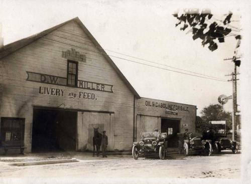 D.W. Miller Livery & Auto Garage 1914