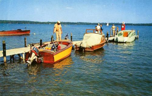 West Shore Boat Service - 1956 Postcard